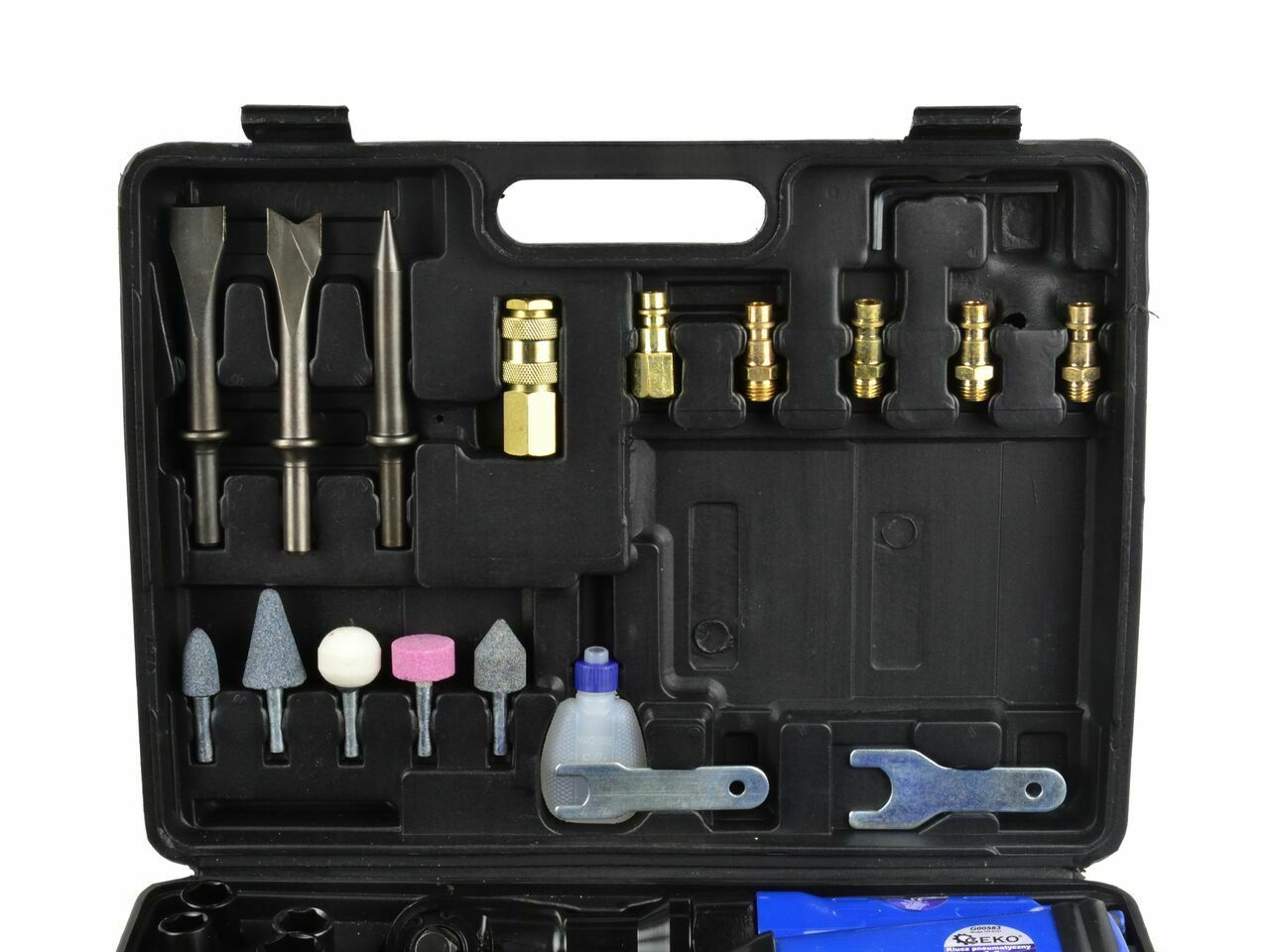 Set 4 unelte pneumatice cu accesorii 33 piese, GEKO G00583