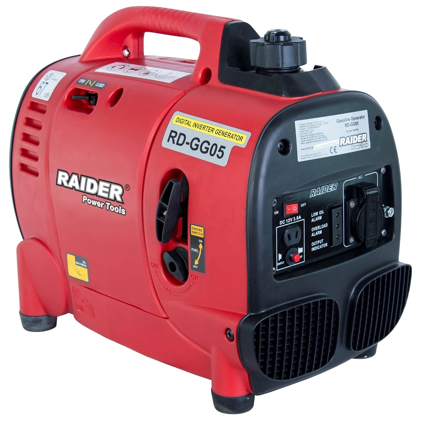 Generator invertor pe benzina 1000W in 4 timpi RD-GG05, Raider 090102