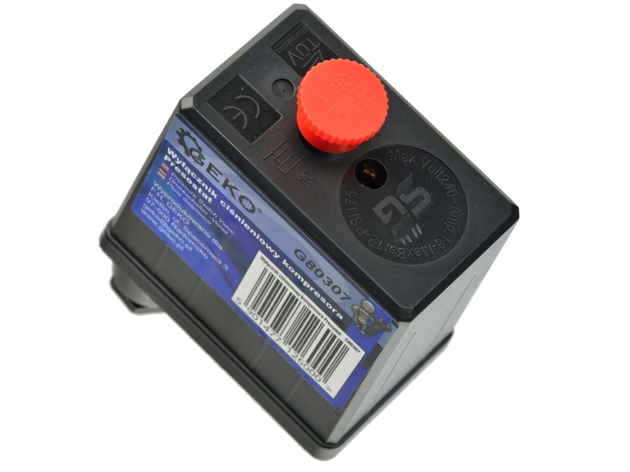 Presostat pentru compresoare 12 bar, Geko G80307