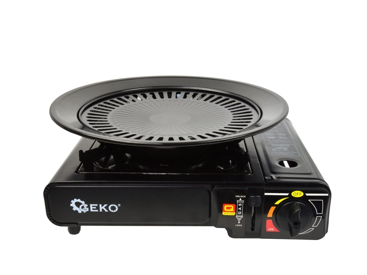 Aragaz portabil + gratar 2,5kW 6,5bar, GEKO G80521