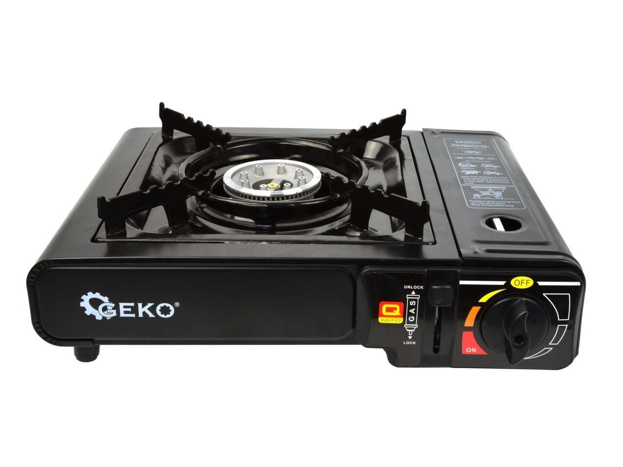 Aragaz portabil + gratar 2,5kW 6,5bar, GEKO G80521