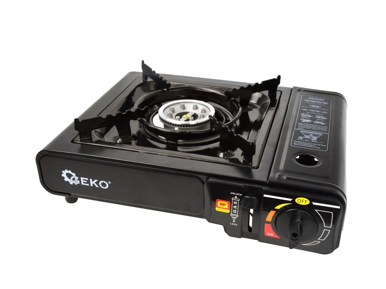 Aragaz portabil + gratar 2,5kW 6,5bar, GEKO G80521