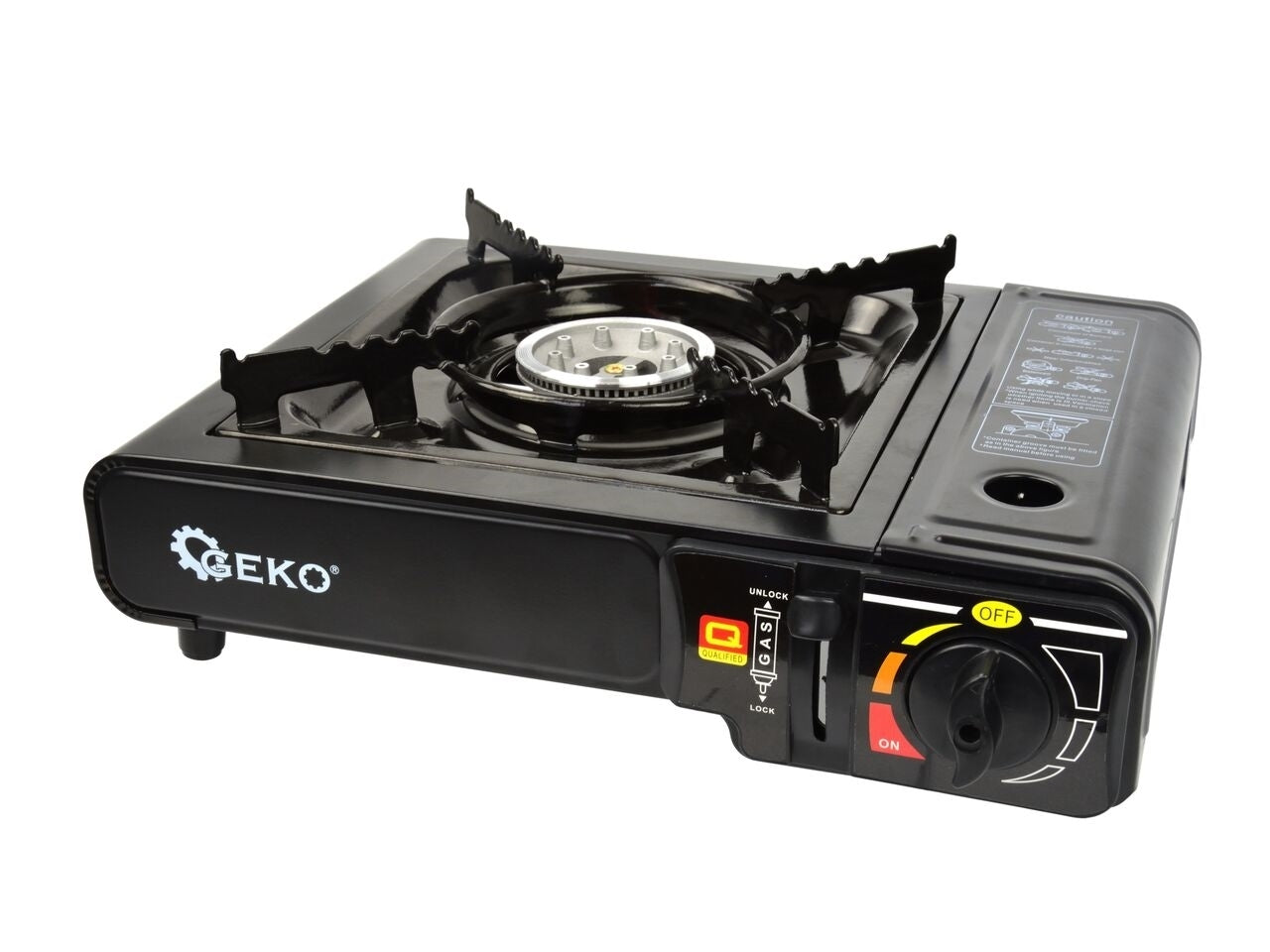 Aragaz portabil + gratar 2,5kW 6,5bar, GEKO G80521