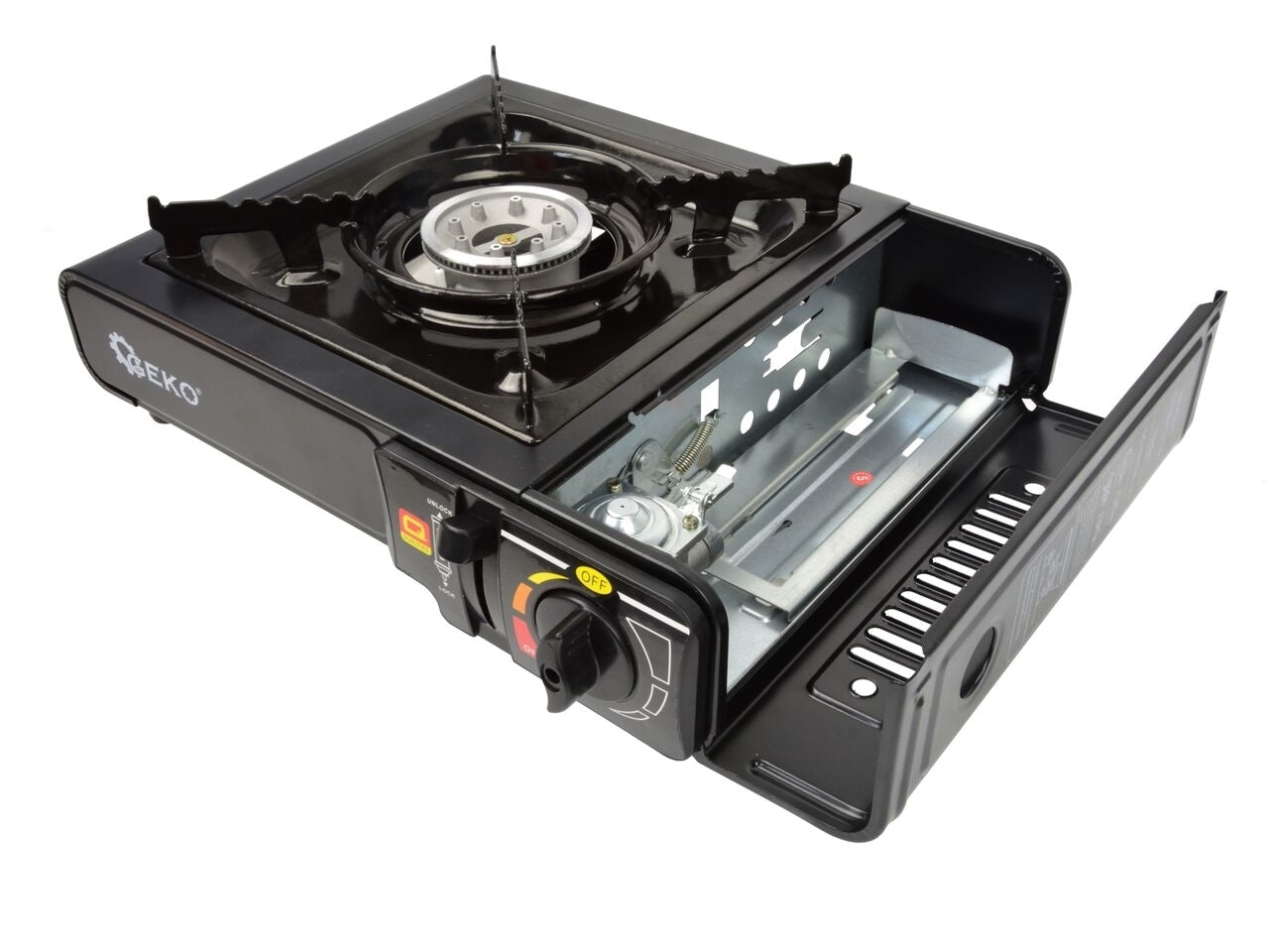 Aragaz portabil + gratar 2,5kW 6,5bar, GEKO G80521