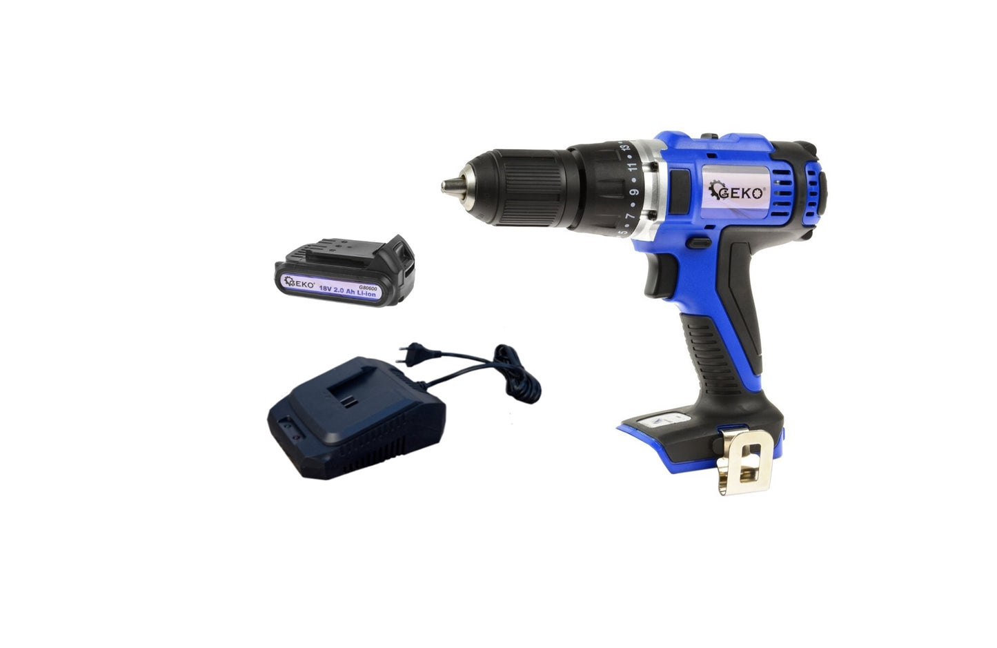 Autofiletanta / Surubelnita electrica Geko, 45 Nm, 13 mm + acumulator Li-ion 18V 2.0 Ah + incarcator