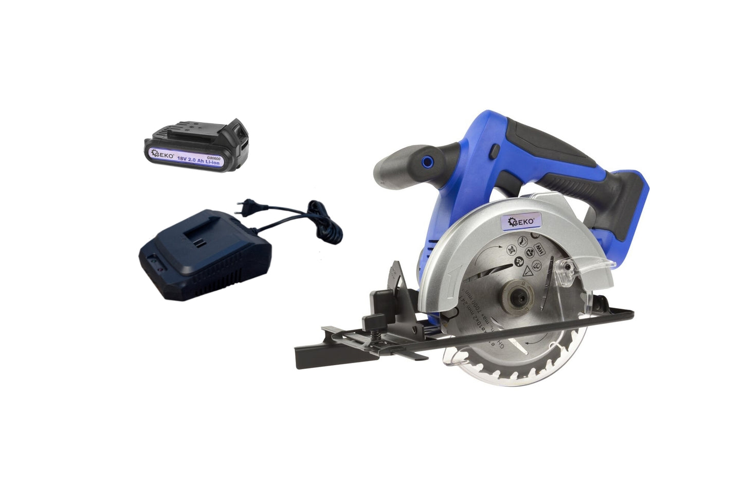 Ferastrau circular cu acumulator, 0 - 3800 rpm, 0 - 40 mm + acumulator 18 V Li-ion 2.0 Ah + incarcator