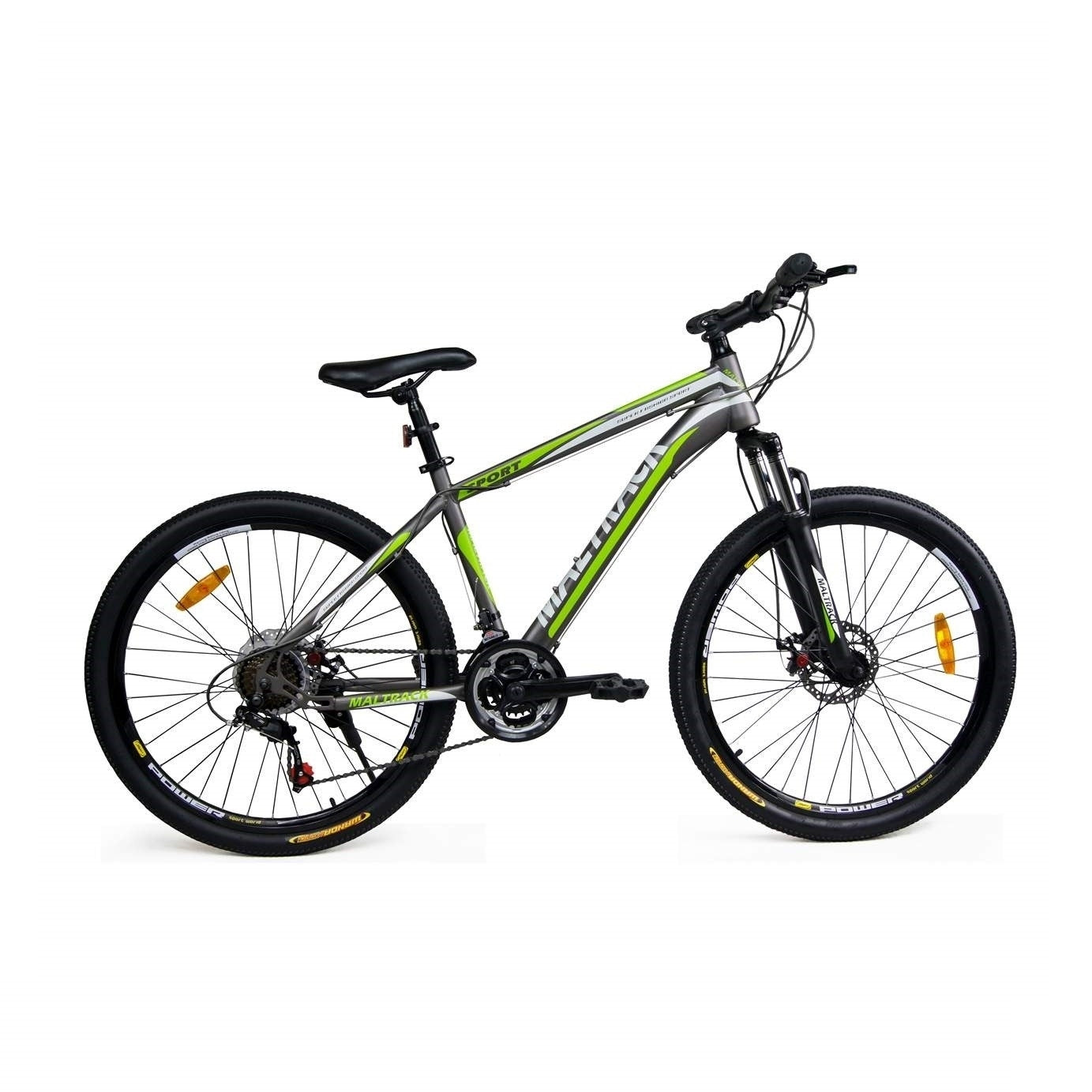 Bicicleta MTB MalTrack Sport Gray cu 21 Viteze, Roti 26 Inch, Mountain Bike