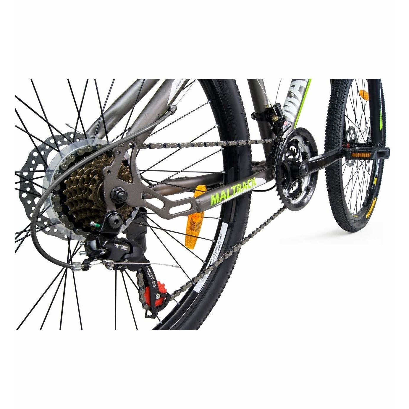 Bicicleta MTB MalTrack Sport Gray cu 21 Viteze, Roti 26 Inch, Mountain Bike