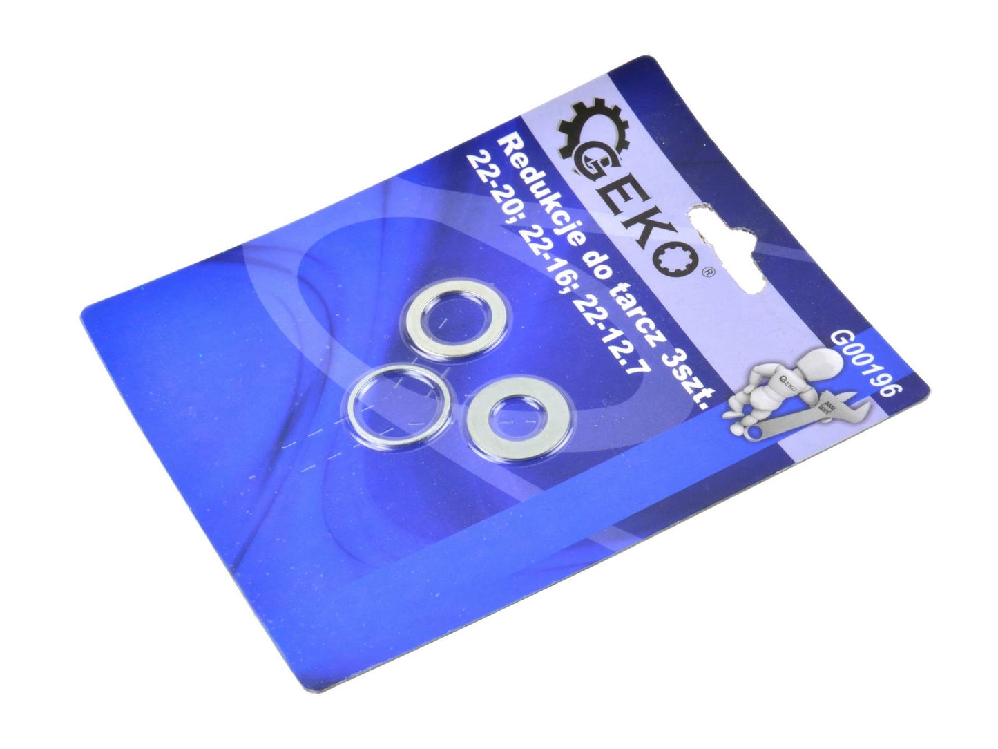 Set 3 inele de reductie pentru discuri 22 / 20 - 16 - 12.7mm, Geko G00196