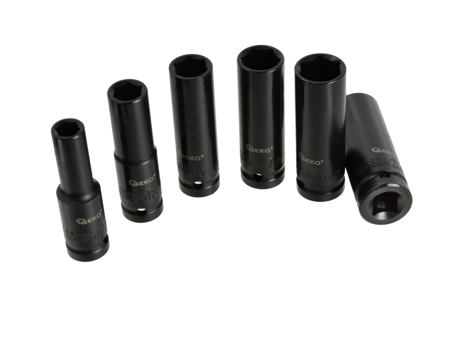 Set adaptoare de impact, 1/2", 10-21mm, 6 piese, Geko G10500