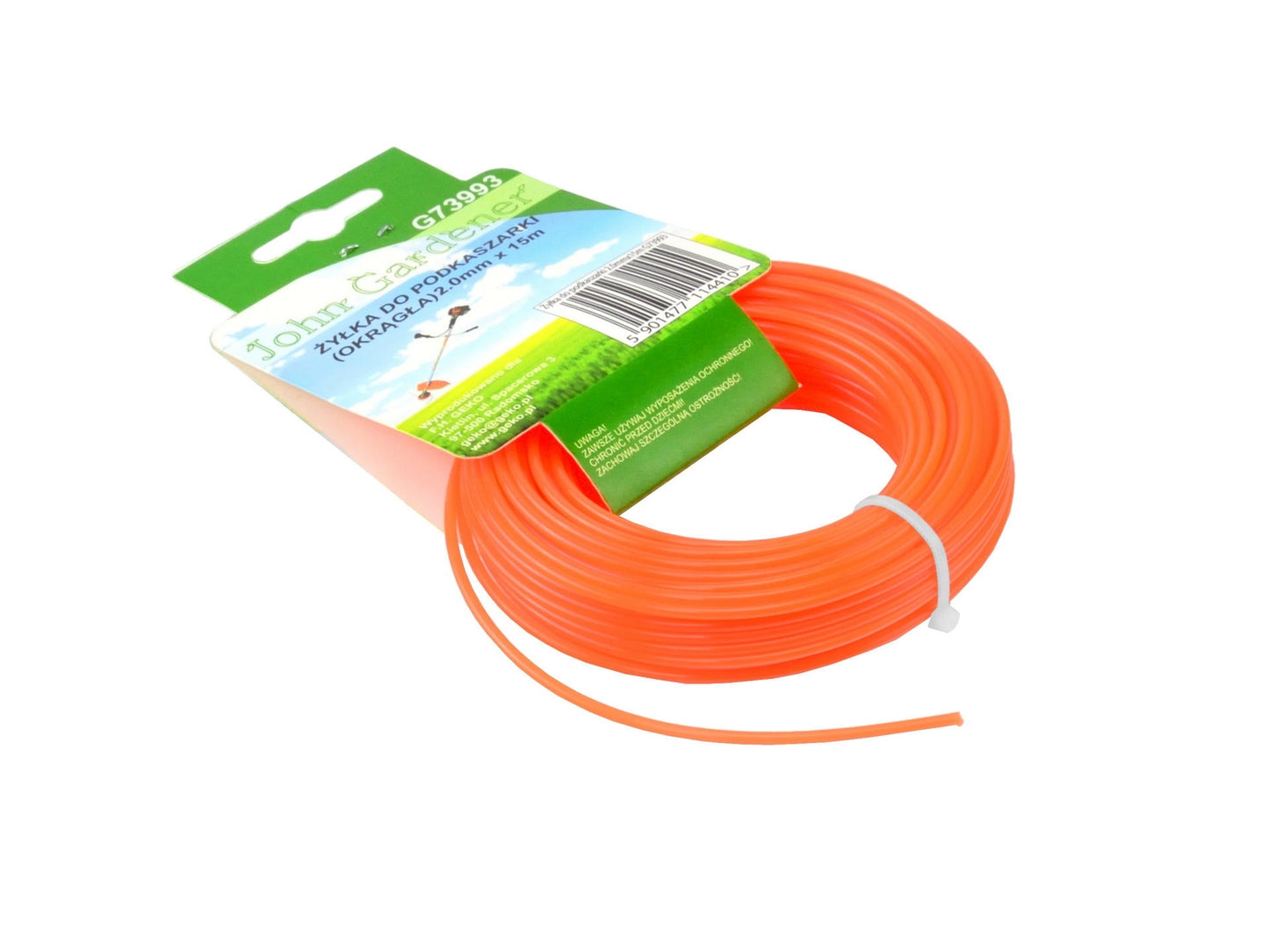 Coarda taiere pentru masini de tuns iarba, rotunda, 2mmx15m, GEKO G73993