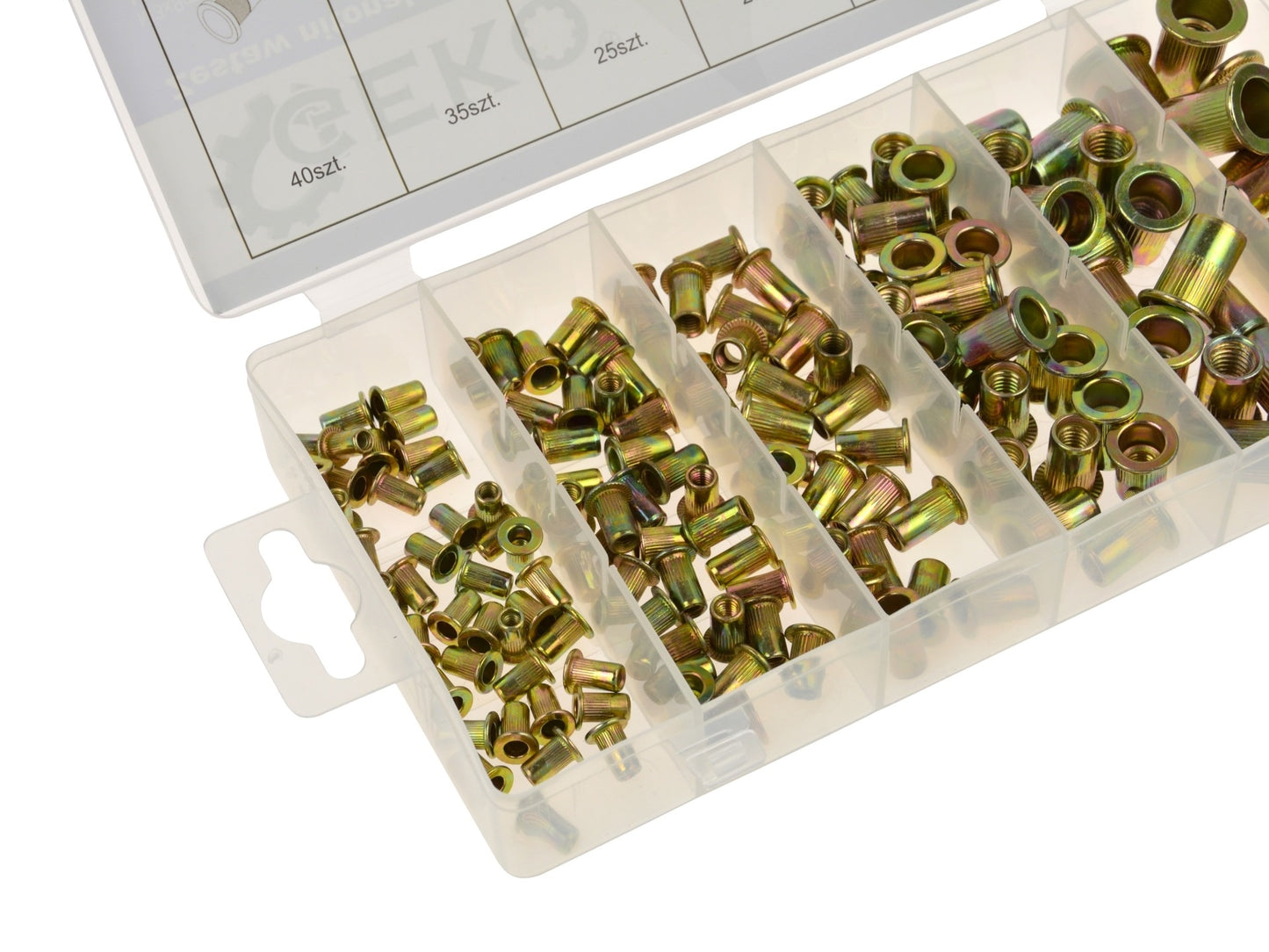 Set 150 piulițe de nit din oțel, GEKO G02912