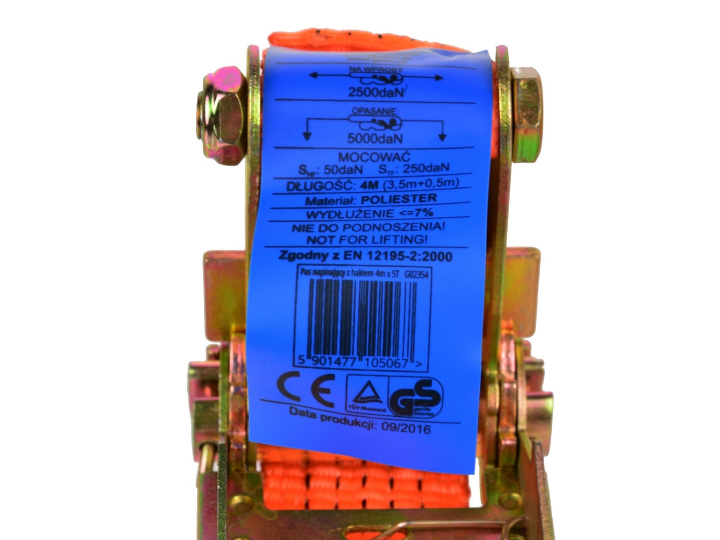 Chinga ancorare cu clichet 4m 5T 50mm, GEKO G02354