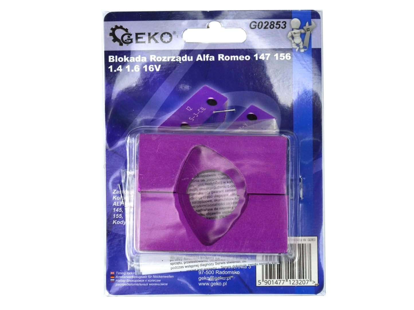 Set blocare distributie Alfa Romeo 147 156 1.4 1.6 16V, Geko G02853