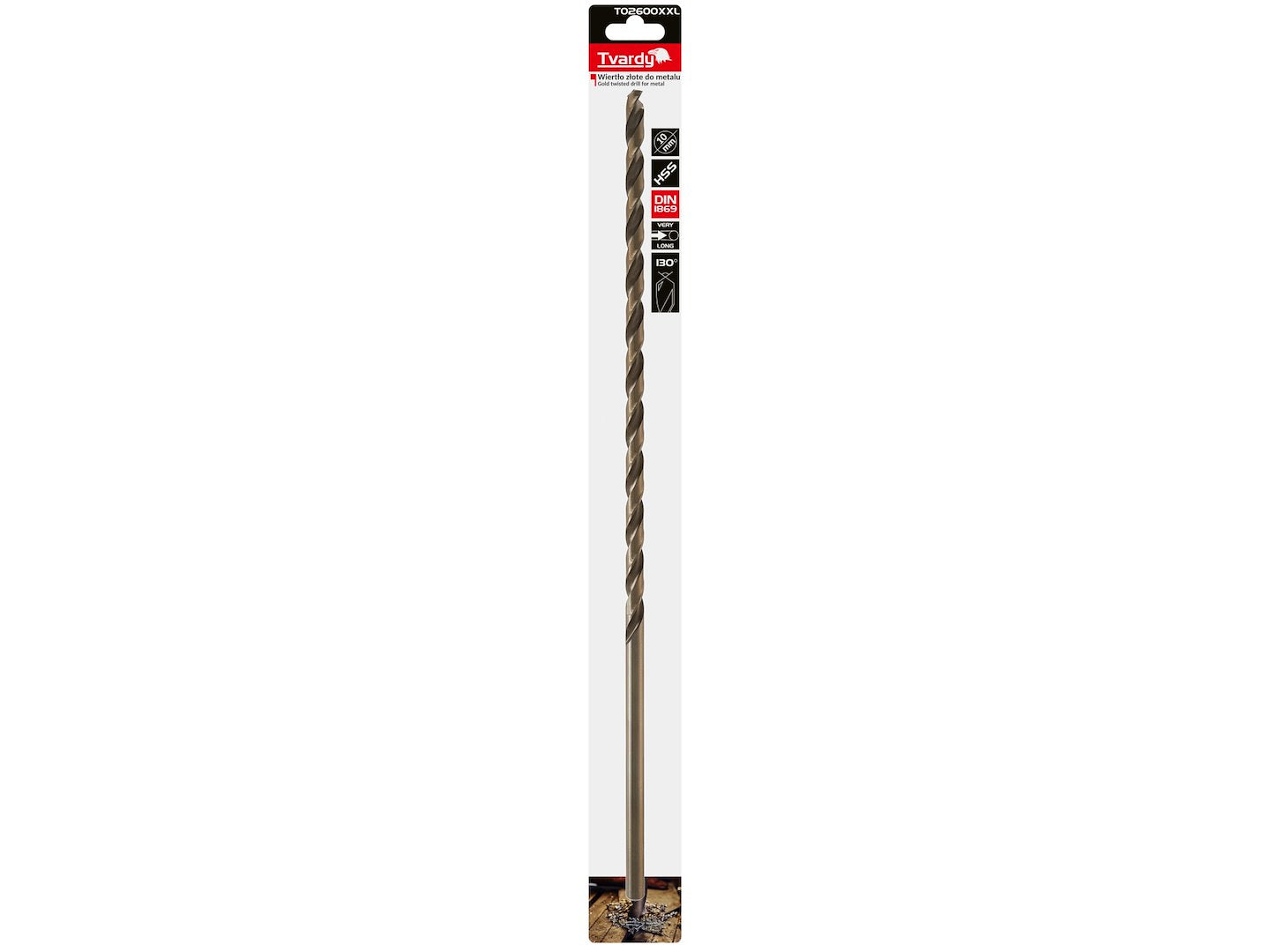 Burghiu HSS pentru metal 10 x 430 mm DIN1869, Tvardy T02600XXL