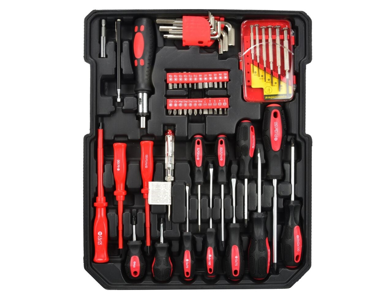 Set de unelte cu chei combinate 187buc, carcasa din aluminiu, GEKO G10855