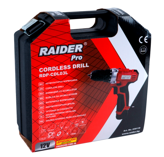 Bormasina cu acumulator Li-ion 1300mAh + accesorii RDP+CDL03L, Raider 030118