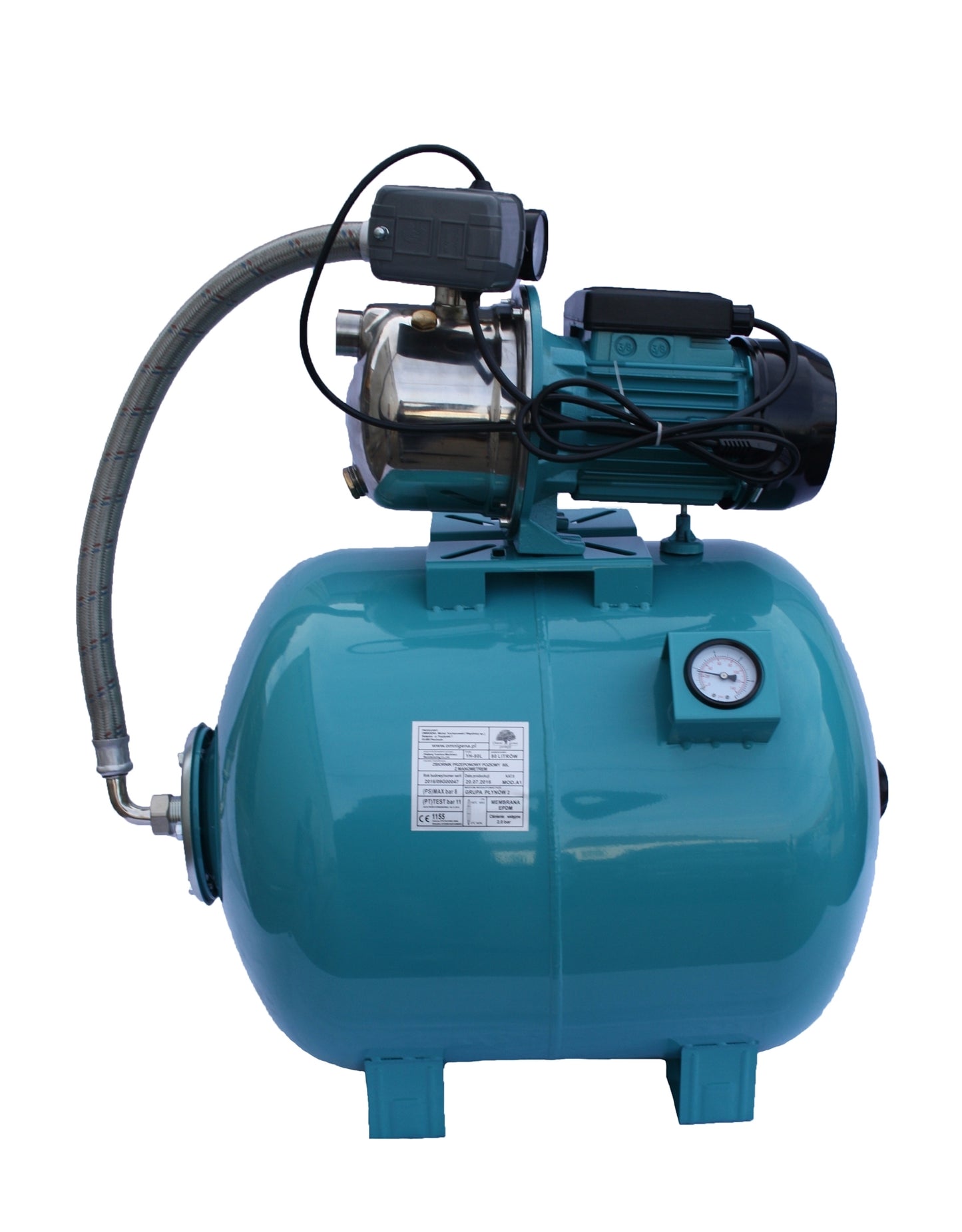 Hidrofor Omnigena JY 1000/80  rezervor 80 Litri cu manometru, 1.1 kW, OM5002/80M