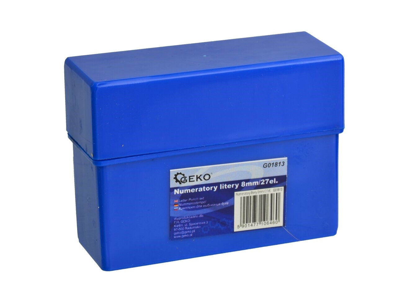 Set 27 poansoane cu litere 8mm, Geko G01813