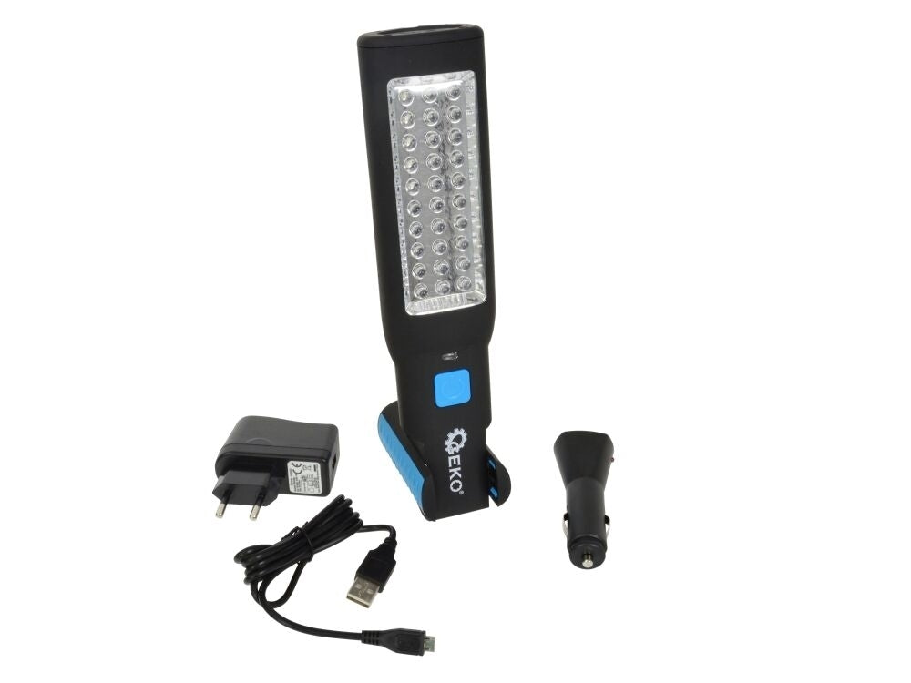 Lanterna pentru atelier, 30 + 7LED 1800mah 230V/2V, Geko G15107