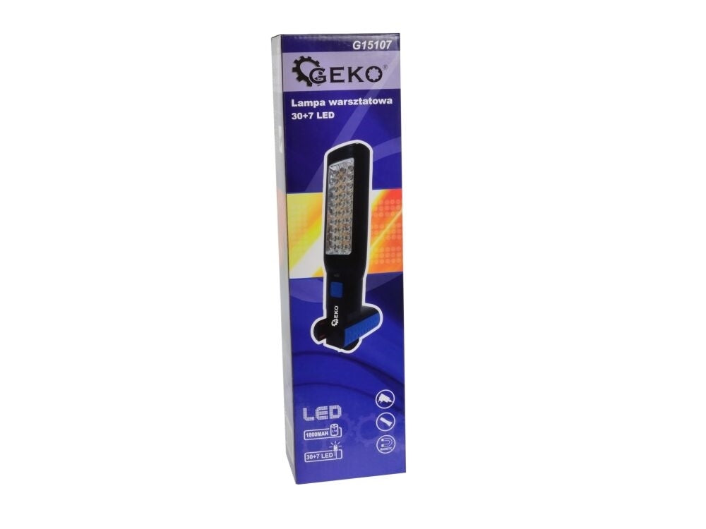 Lanterna pentru atelier, 30 + 7LED 1800mah 230V/2V, Geko G15107