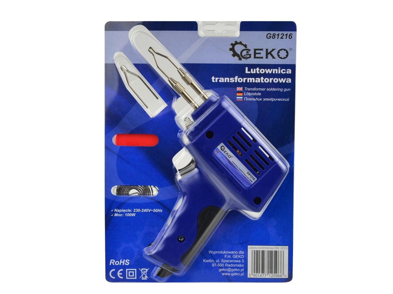 Pistol de lipit 100W, Geko G81216