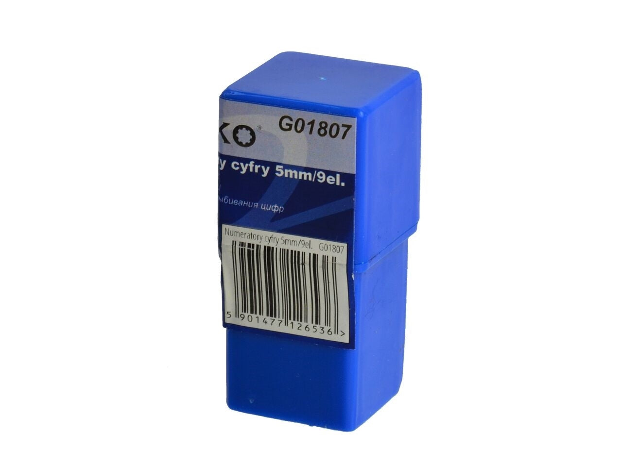 Set 9 poansoane cu cifre 5mm, Geko G01807