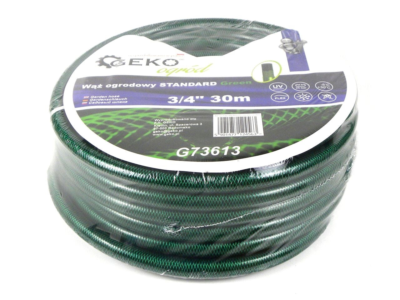 Kit irigare pentru gradina, 3/4" 30m, 3 straturi+accesorii, 4 piese, 3/4", GEKO