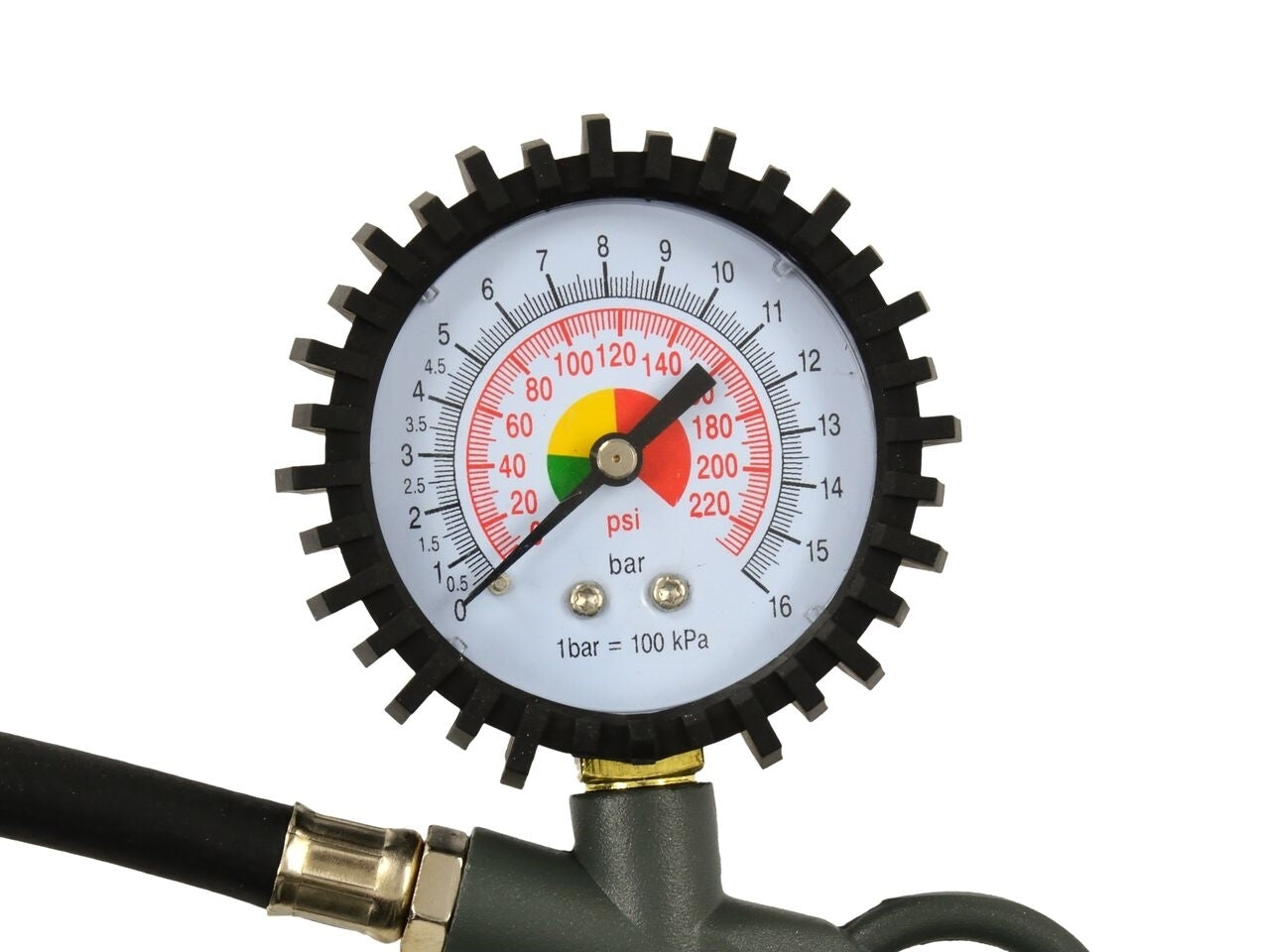 Pistol de umflat cu manometru 16bar + furtun 37cm, GEKO G01101