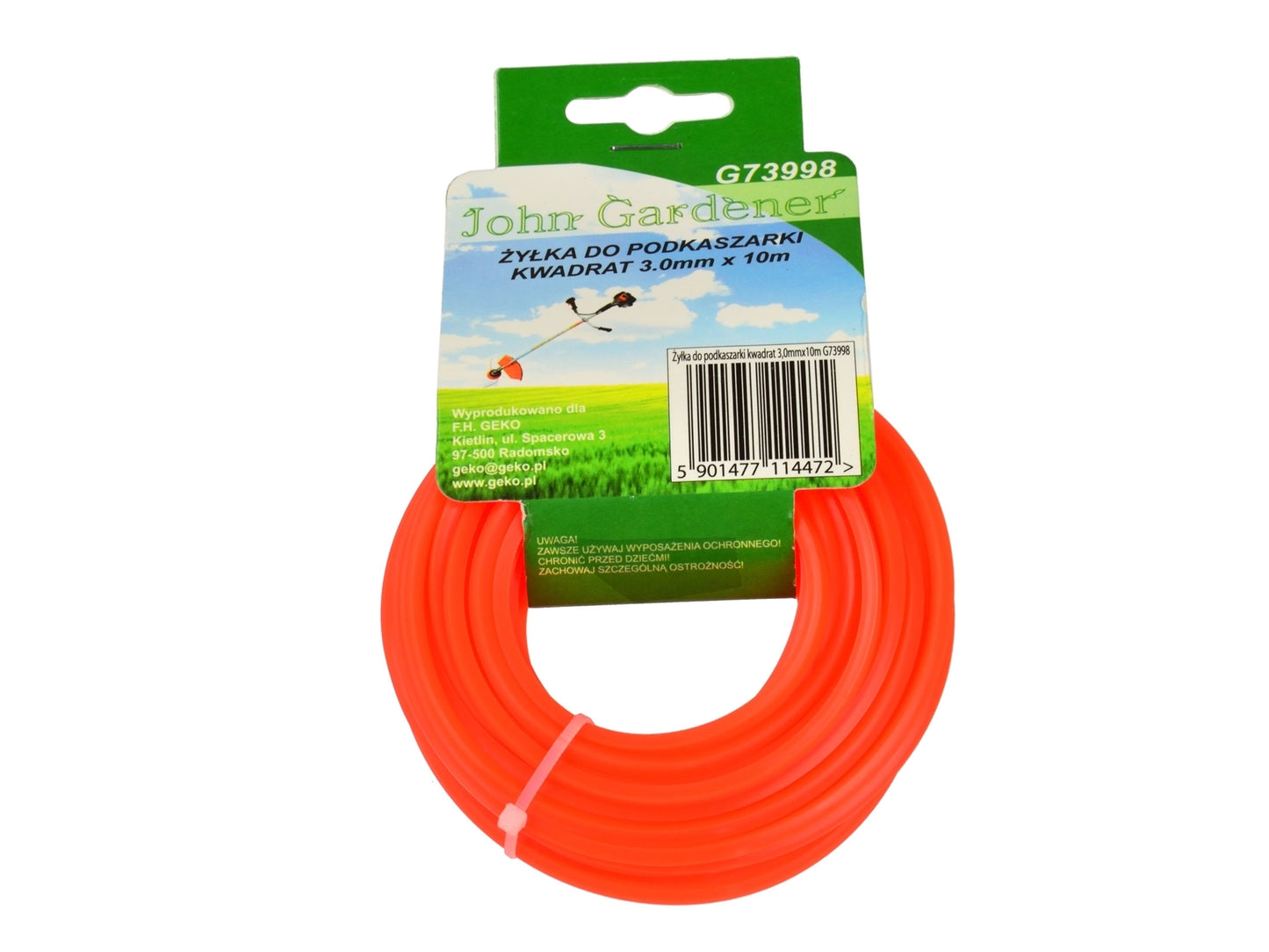 Coarda taiere pentru masini de tuns iarba, patrata, 3mmx10m, GEKO G73998