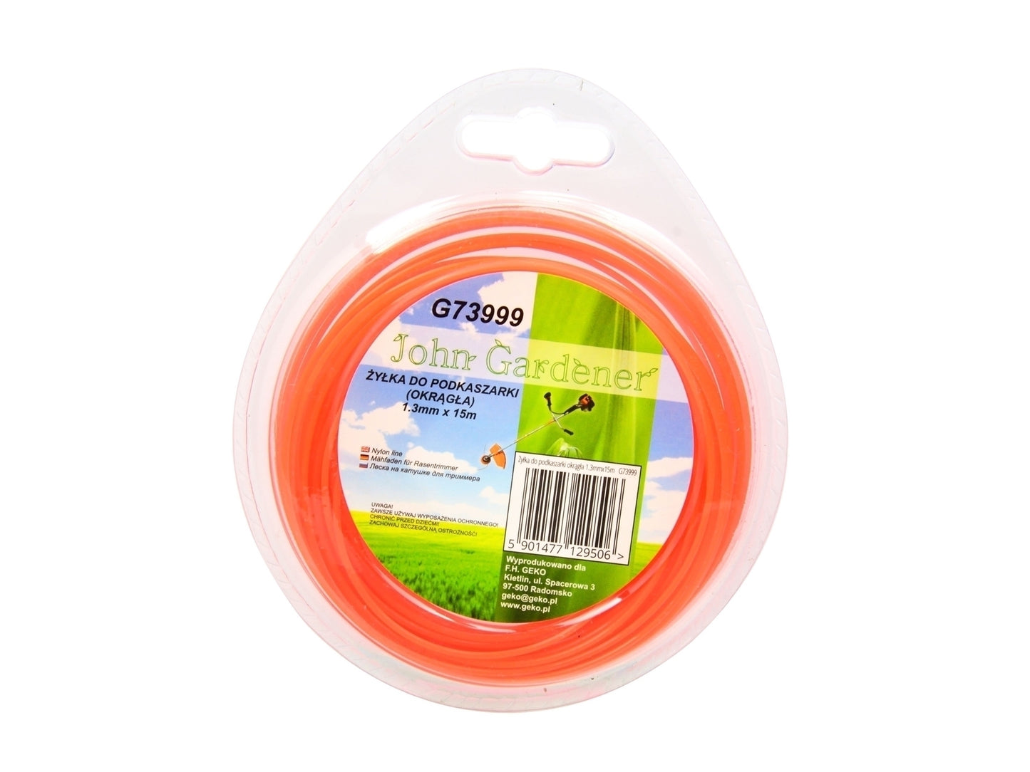 Coarda taiere pentru masini de tuns iarba, rotunda, 1.3mmx15m, GEKO G73999