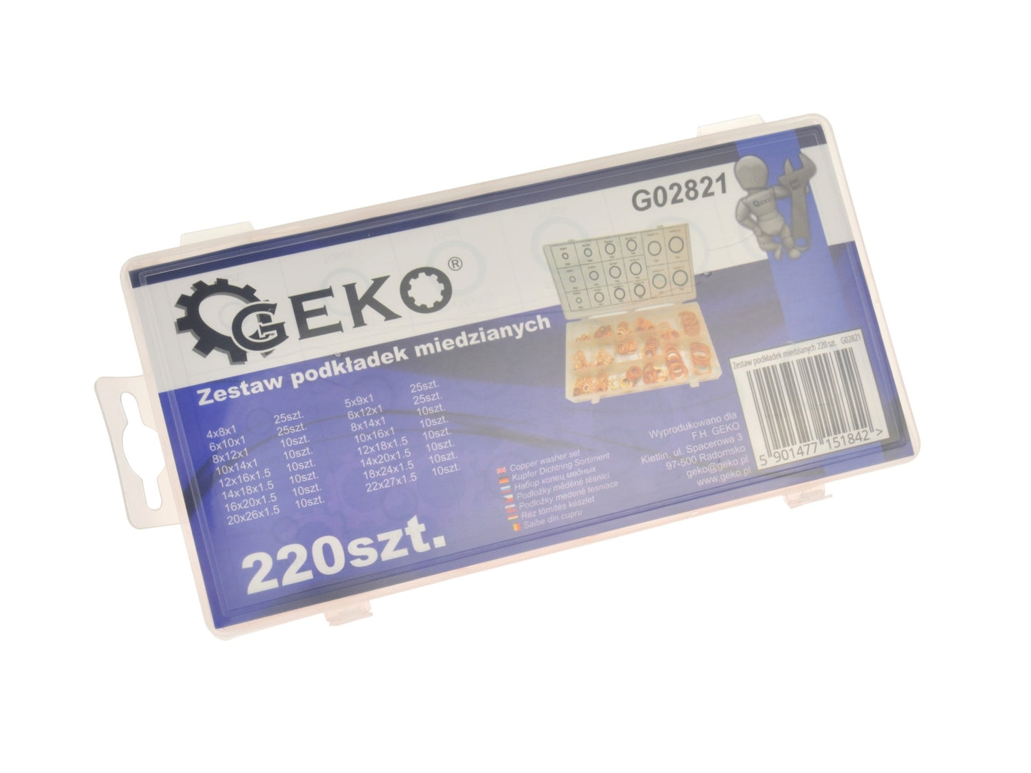 Set 220 saibe de cupru, GEKO G02821