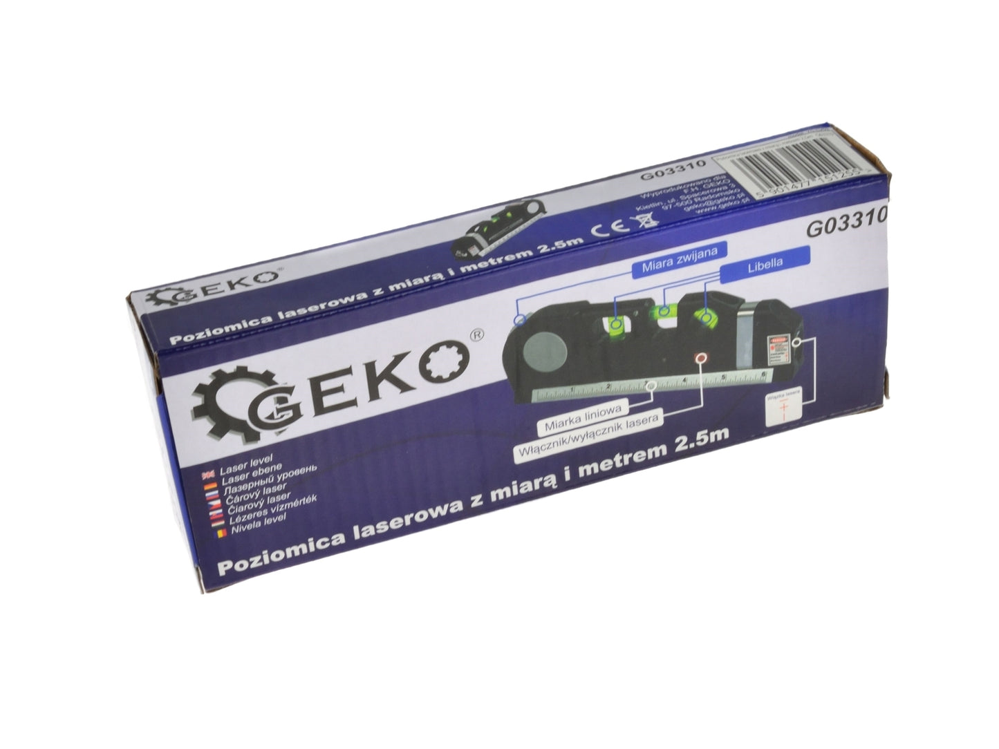 Nivela multifunctionala cu laser 2.5m, GEKO G03310