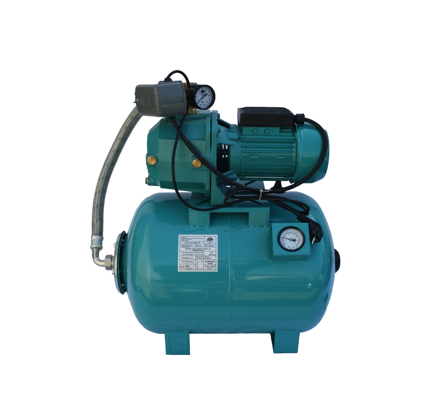 Hidrofor de mare adancime 23m cu ejector Omnigena DP355/50, rezervor 50 litri cu manometru, 0.75 kW, OM5003/50M
