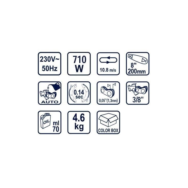 Fierastrau electric telescopic pentru taiat crengi RD-PS01 710W, Raider 075703