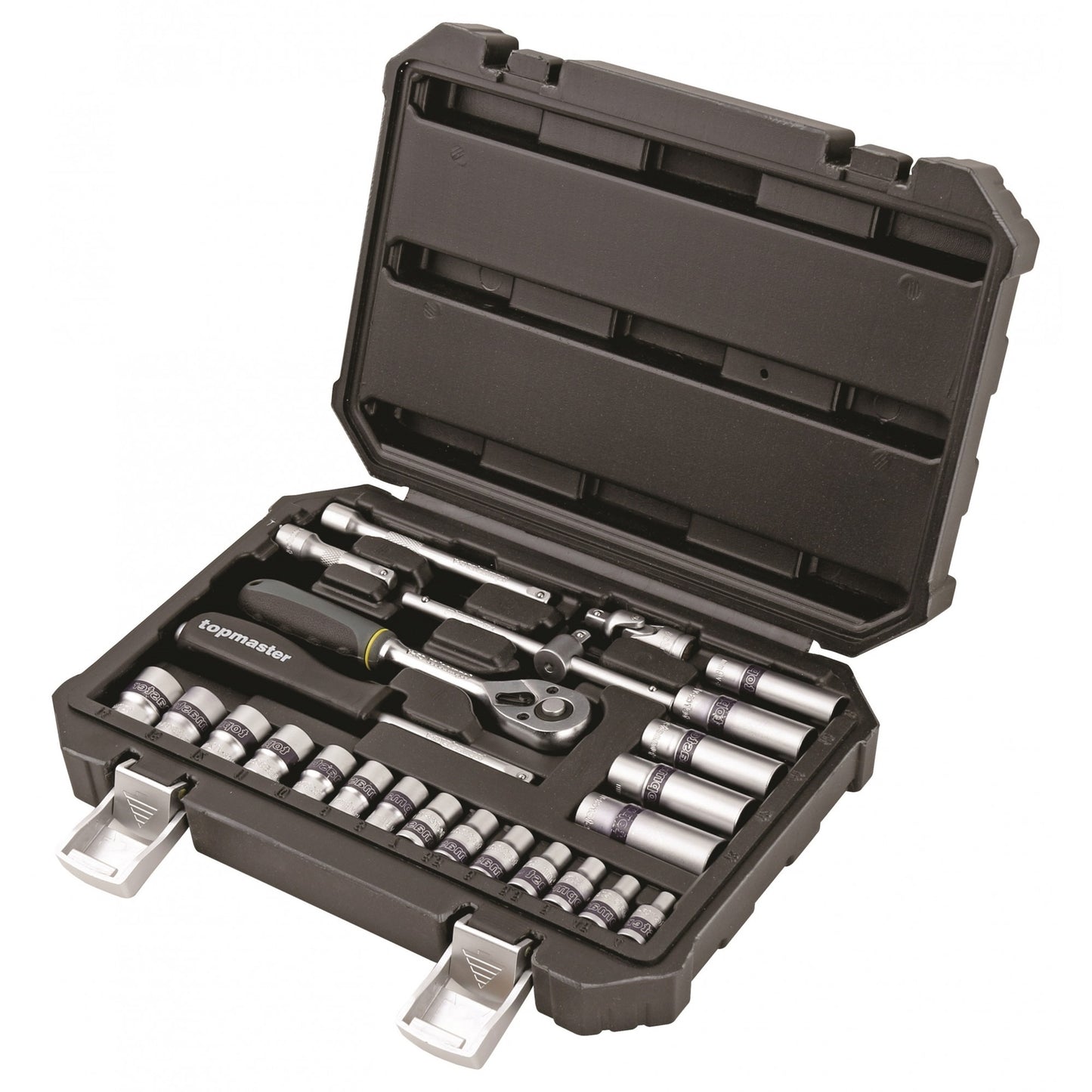 Trusa 25 tubulare 1/4" 4-14mm, Topmaster 339106