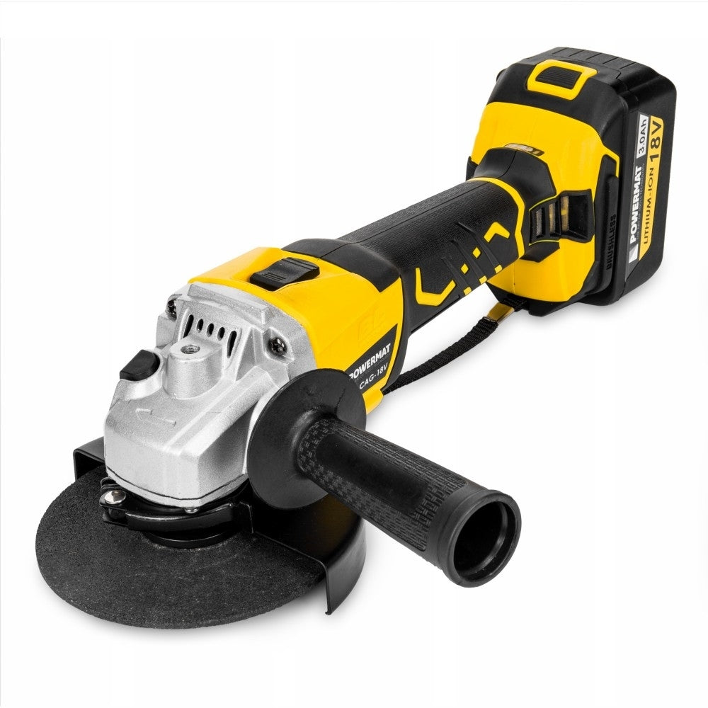 Polizor unghiular cu 2 acumulatori 125mm, Powermat PM-CAG-18V