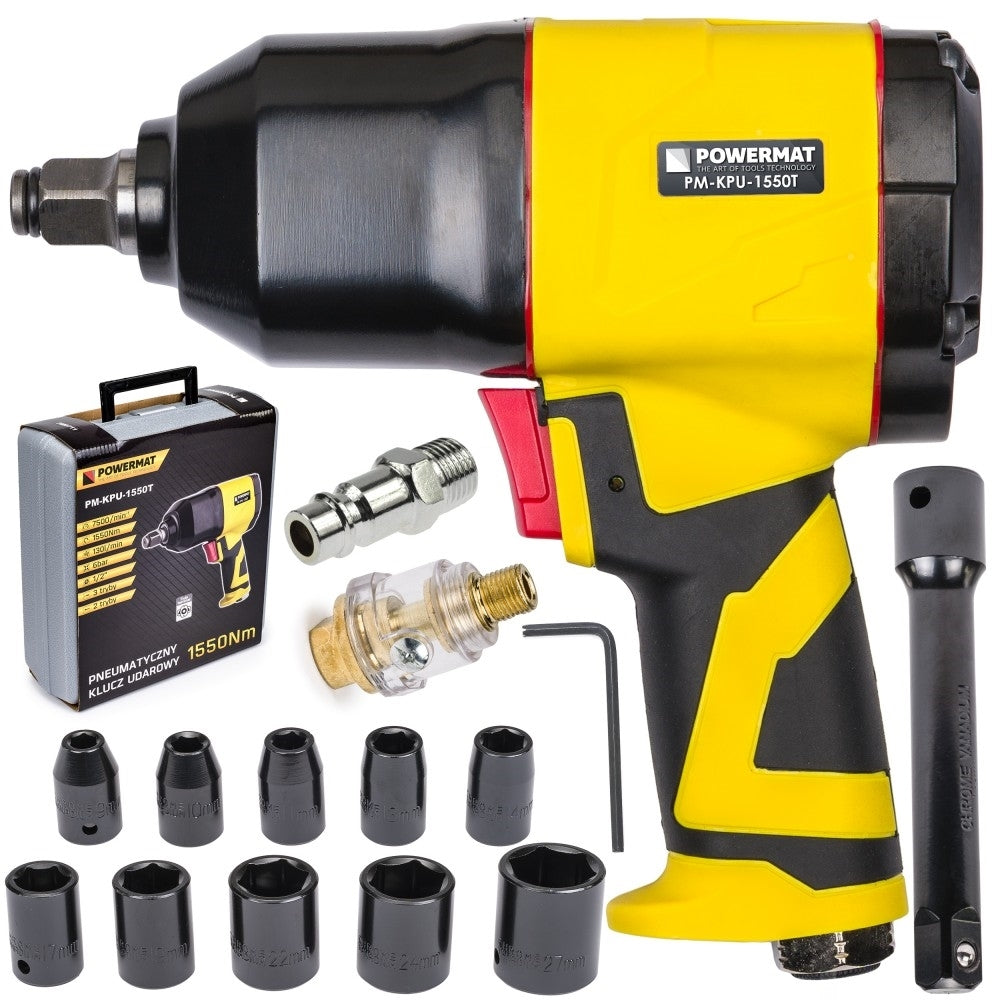 Cheie pneumatica de impact 1/2” 1550Nm, Powermat PM-KPU-1550T