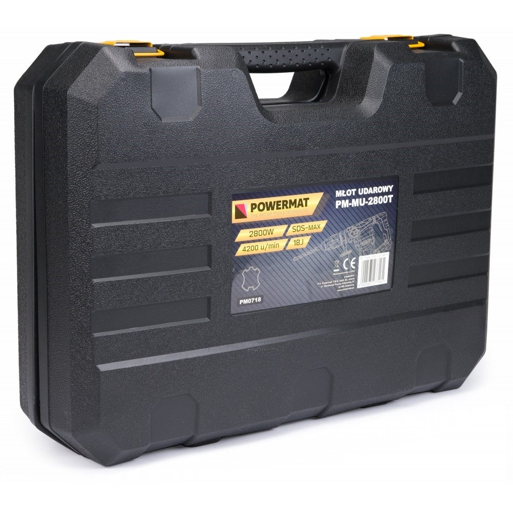 Ciocan rotopercutor SDS-MAX 2800W 18J, Powermat PM-MU-2800T,PM0718