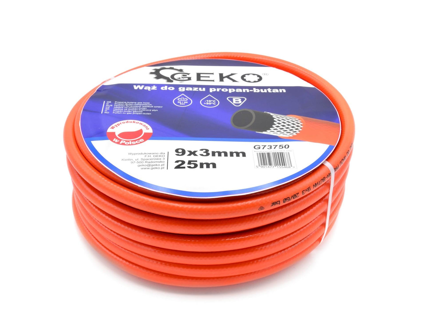 Furtun gaz propan-butan 9x3mm 25m, GEKO G73750
