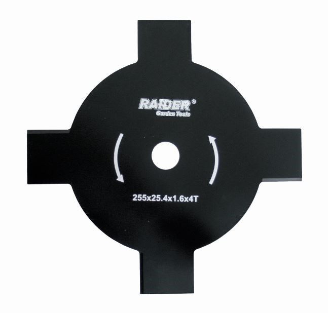 Lama metalica Ø255x25.4mm cu 4 dinti pentru motocoasa, Raider 110229