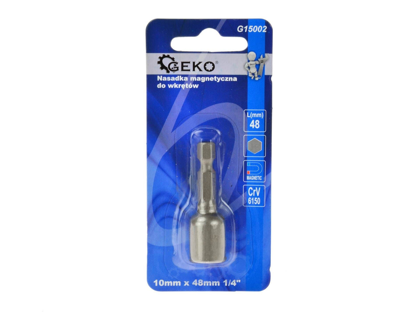 Cheie hexagonala 10mmx48mm 1/4" magnetica, Geko G15002