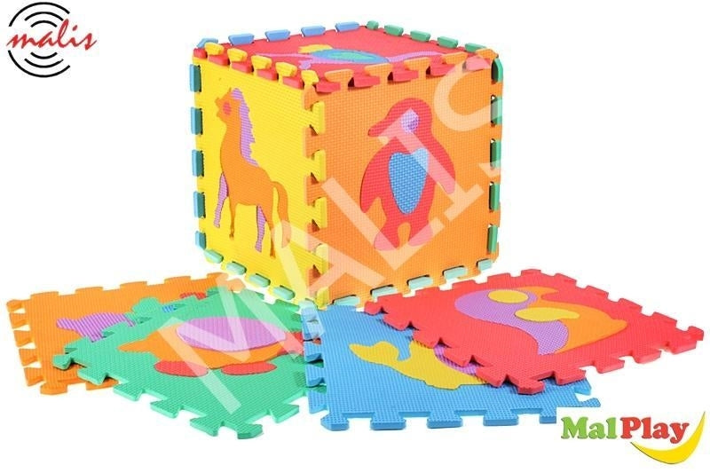 Puzzle piankowe ok 29x29 zwierzęta, 10szt.