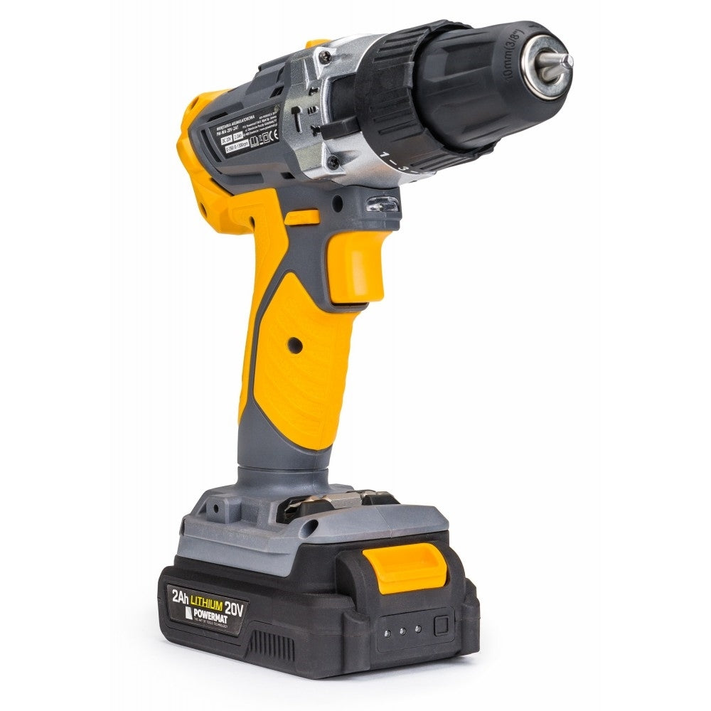 Masina de gaurit cu acumulator 2Ah 2V, Powermat PM-WA-20V-2AT