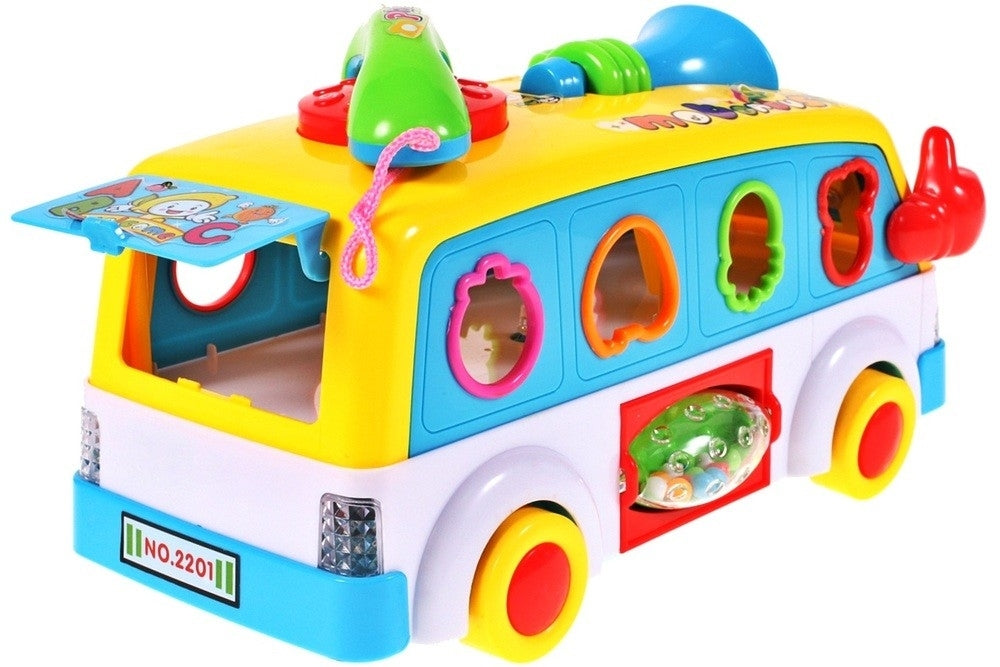 Autobuz interactiv cu telefon si cuburi, Malplay 100055