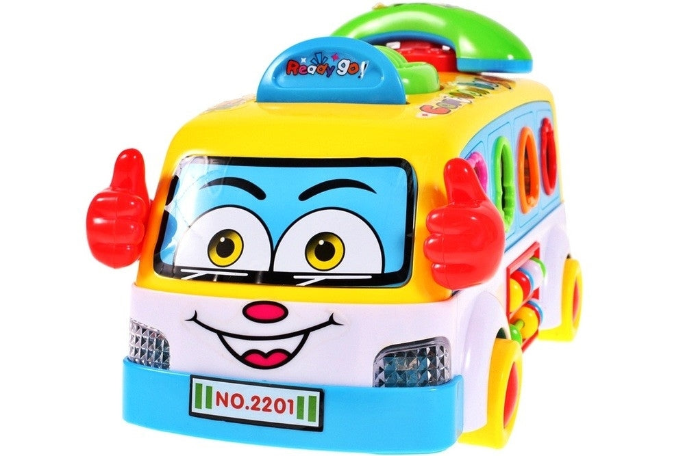 Autobuz interactiv cu telefon si cuburi, Malplay 100055