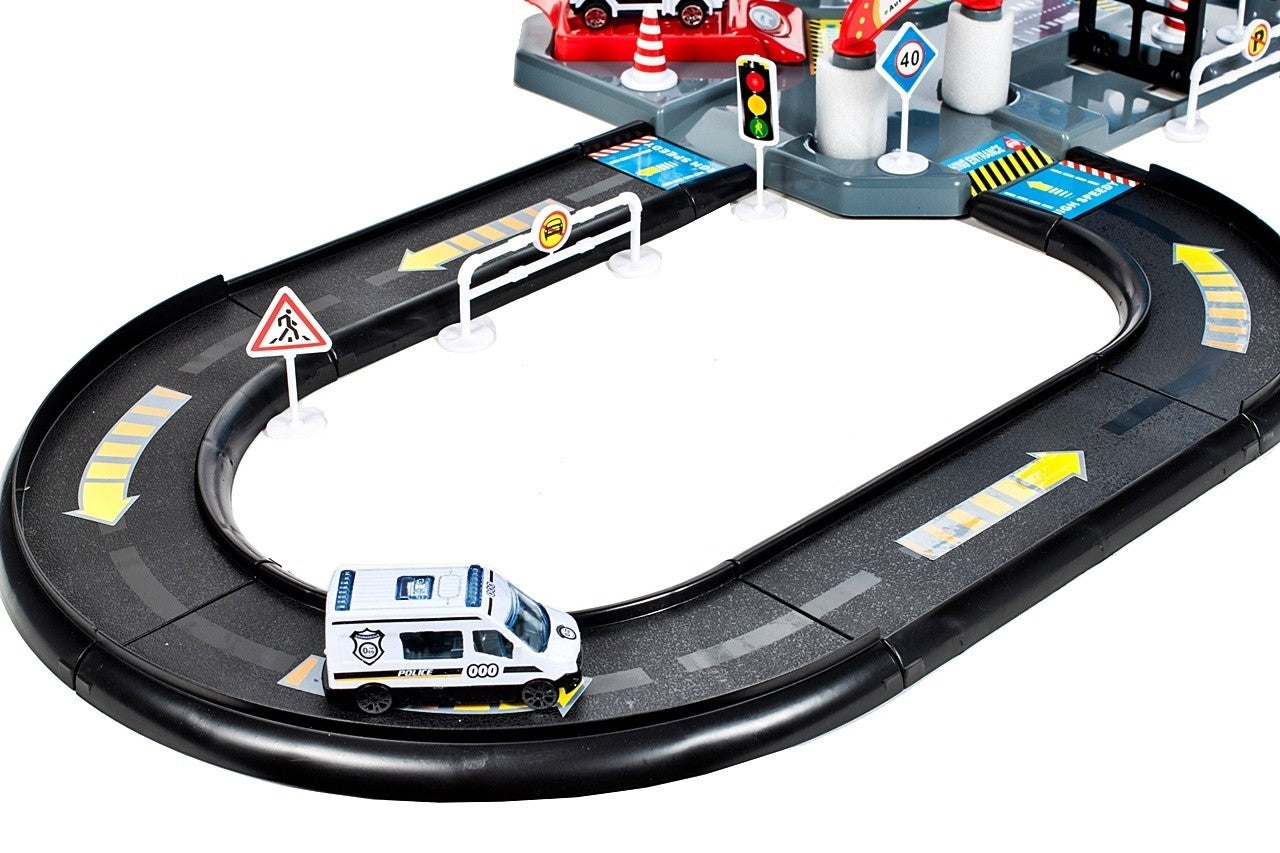 Parcarea politiei cu masini si elicopter, Malplay 105867