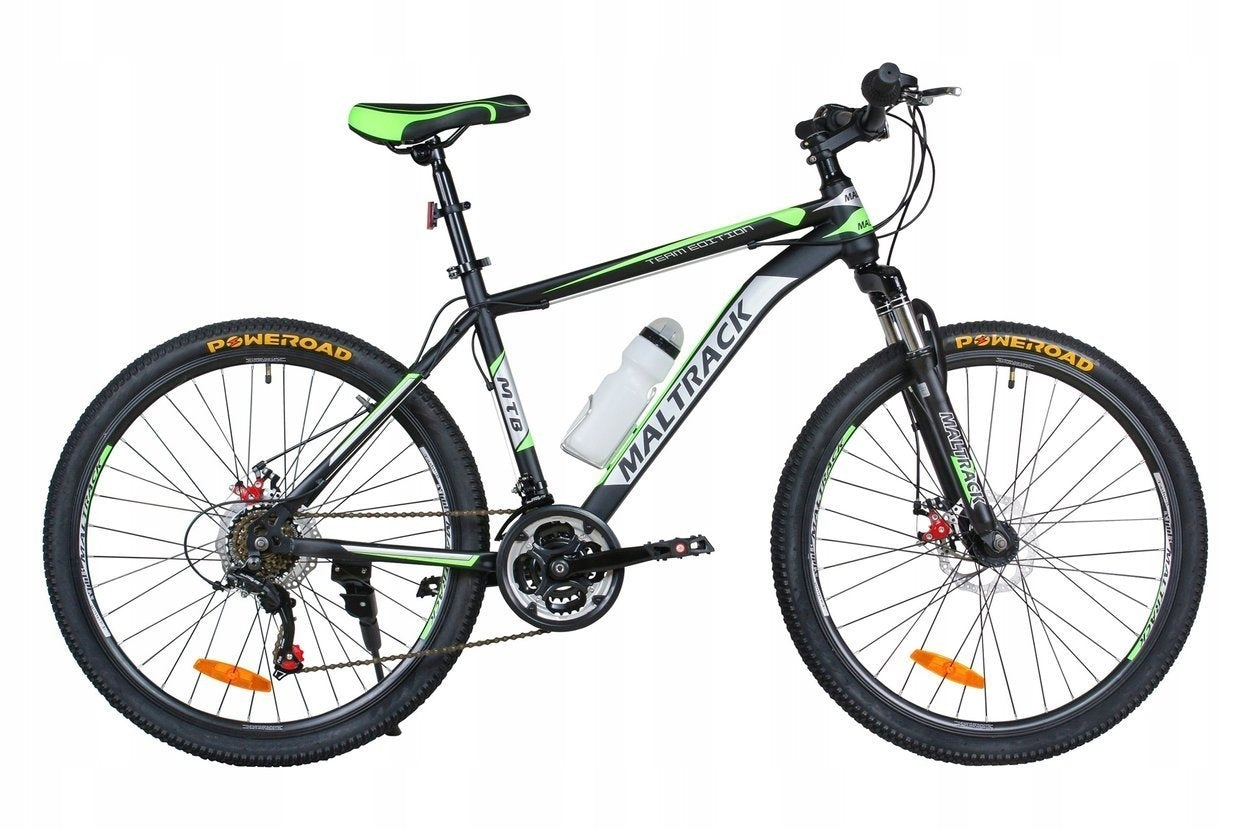 Bicicleta MalTrack MTB 26" TEAM-STEEL, culoare negru-verde