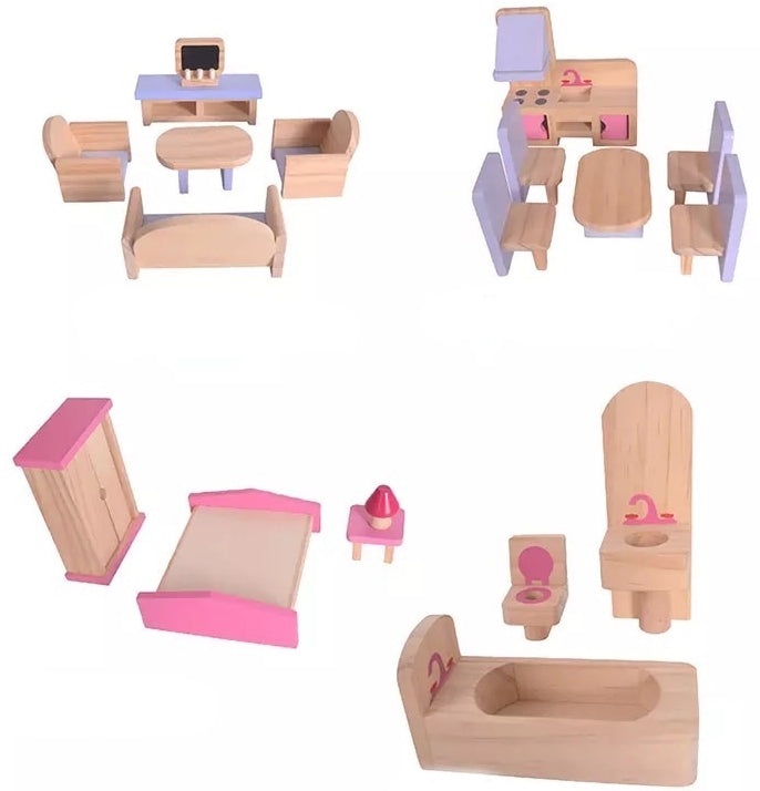 Casa mare de papusi din lemn, Malplay 107362