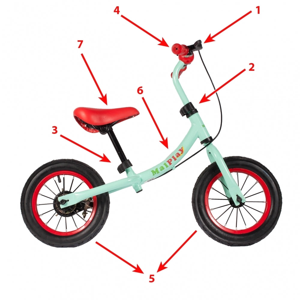 Bicicleta de fond cu clopotel si frana, Malplay 107366